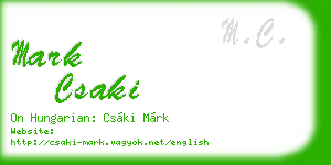 mark csaki business card